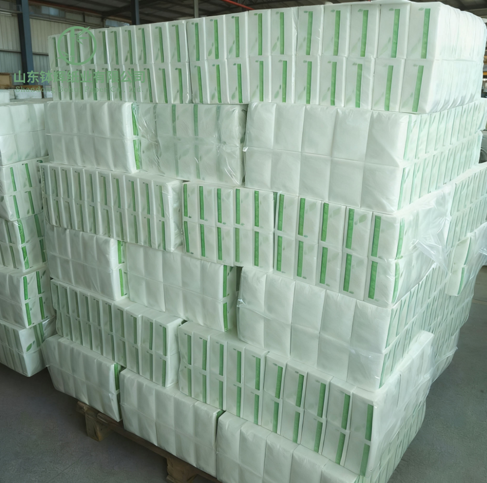 Facial Tissue Paper with White Plastic Packaging