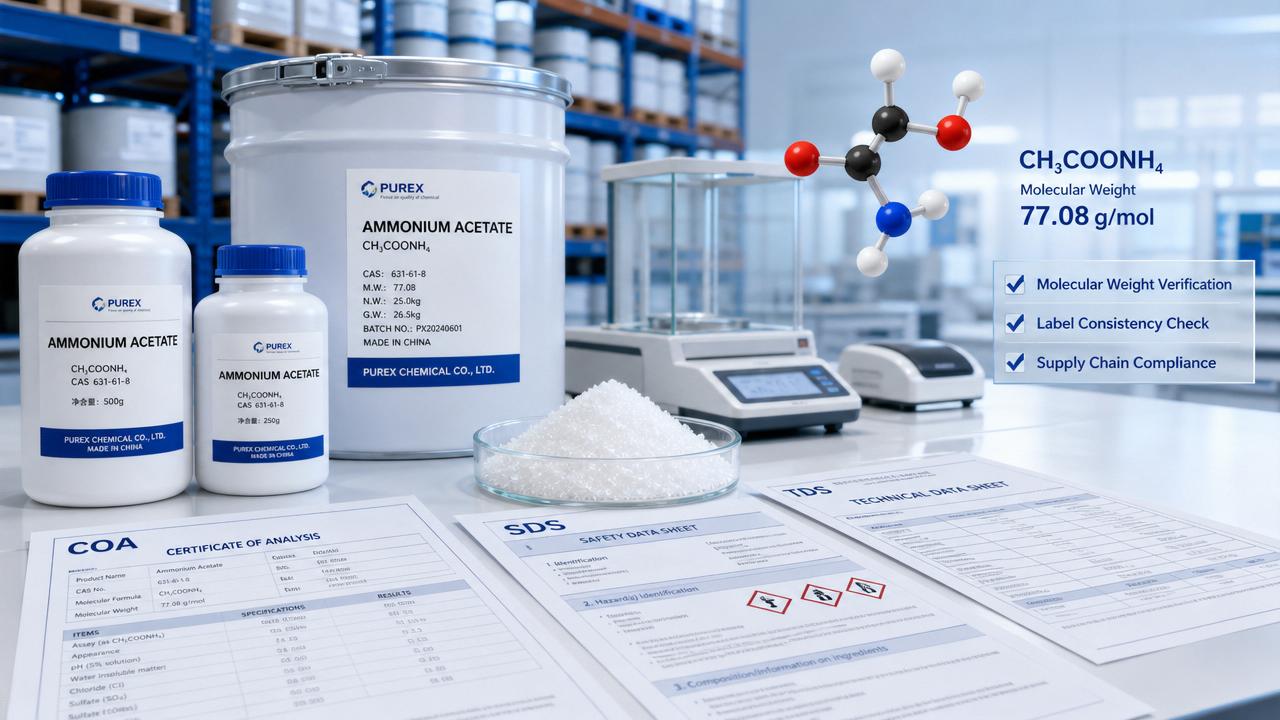 Ammonium Acetate MW Updates: What Distributors Should Verify in 2026