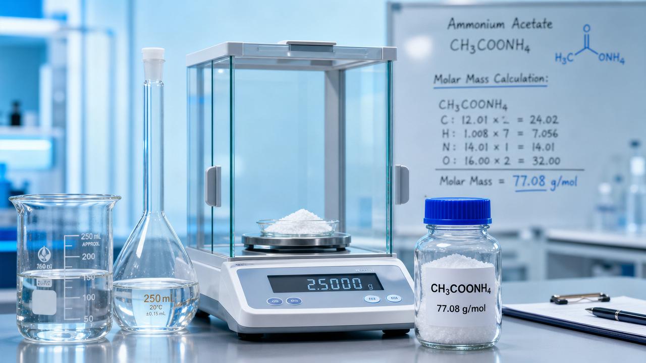 Ammonium Acetate Molar Mass Explained for Accurate Solution Preparation