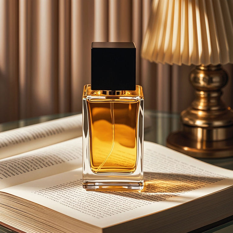 High End Empty Luxury Glass 50ml 100ml champagne Color Custom logo Spray Unique Perfume Bottle Reusable