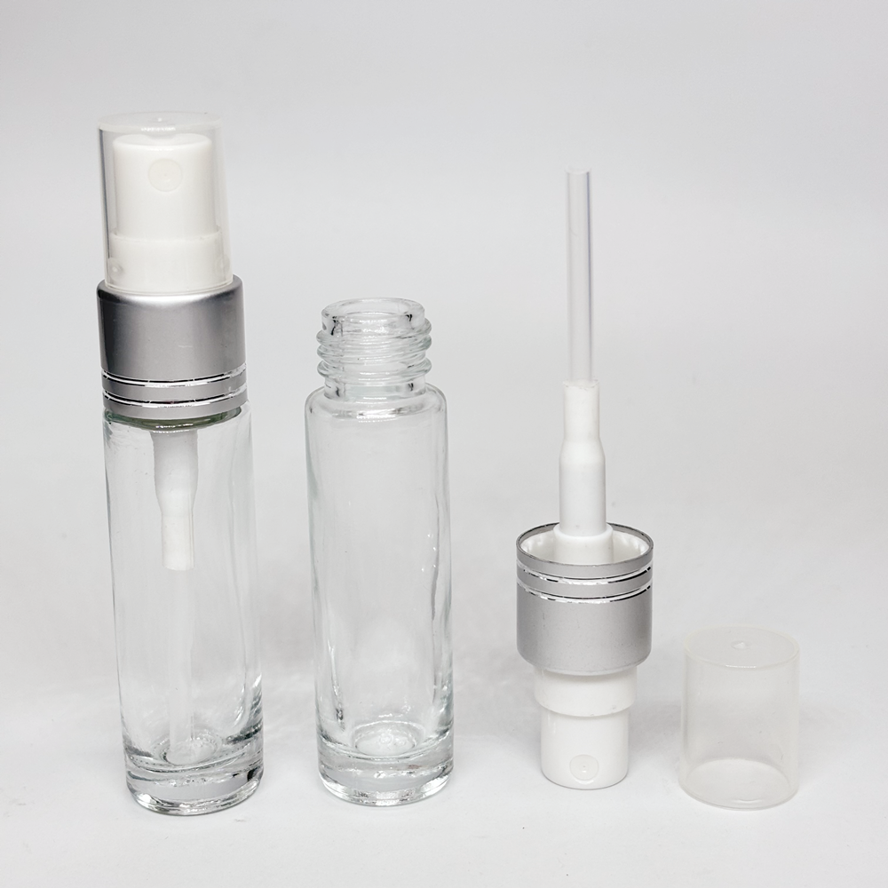 High End Empty Luxury Glass 50ml 100ml champagne Color Custom logo Spray Unique Perfume Bottle Reusable