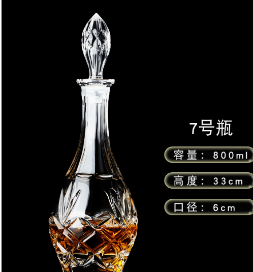 Wholesales Crystal Glass Wine Bottles Whiskey Bottles and Transparent Glass Used for Storing Wine
