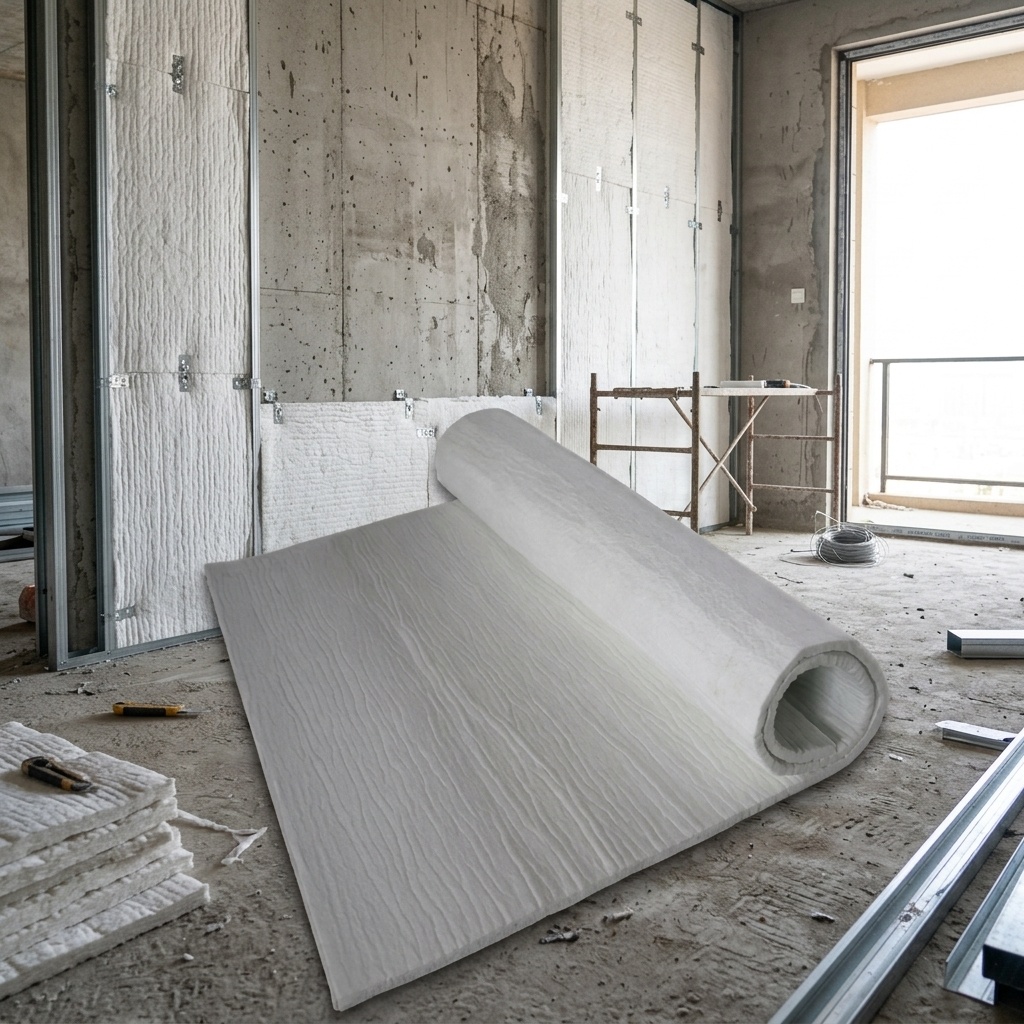 Marine Fiberglass Chopped Strand Mat Class A1 Fire-Resistant Nano-Aerogel Insulation Blanket – Flexible, Waterproof Thermal Insulation Mat for Industrial Piping