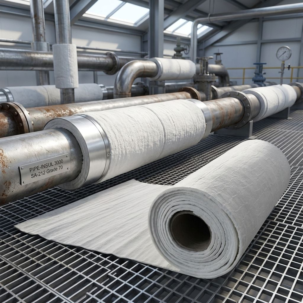 Marine Fiberglass Chopped Strand Mat Class A1 Fire-Resistant Nano-Aerogel Insulation Blanket – Flexible, Waterproof Thermal Insulation Mat for Industrial Piping
