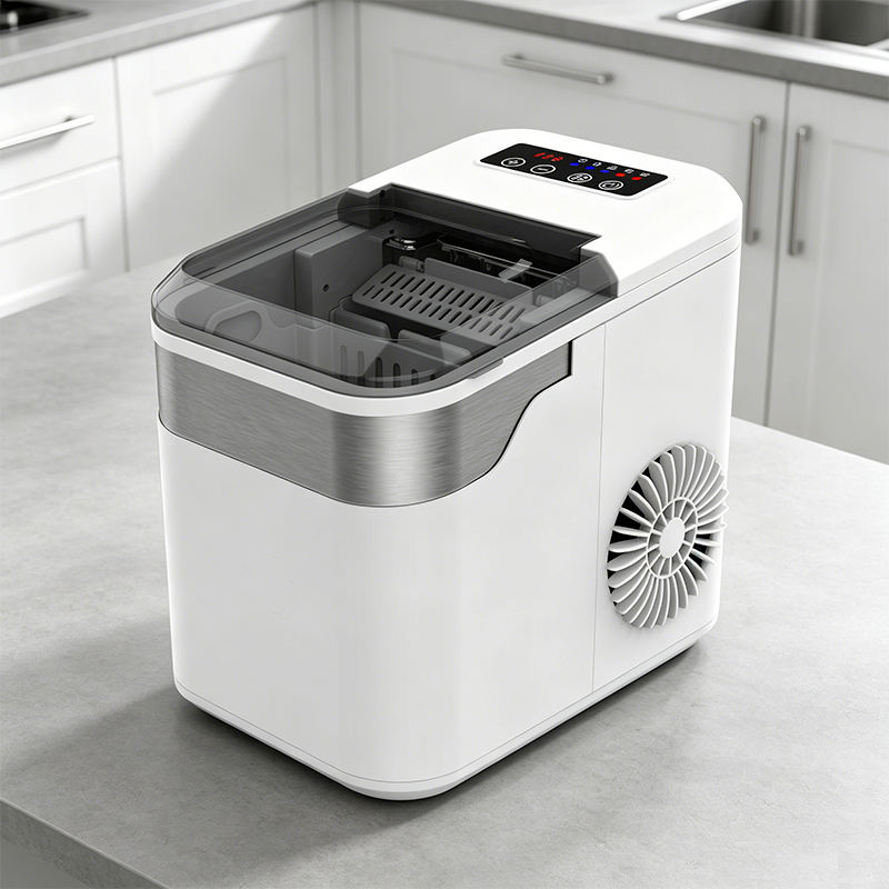 This best-selling portable, large-capacity, fully automatic bullet-shaped ice maker features a handle, self-cleaning ice-making function, and an ice basket. It can make 8 ice cubes in 5 minutes, making it an ideal choice for homes, kitchens, and parties.