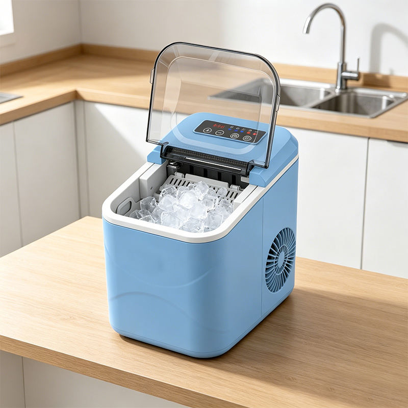 This best-selling portable, large-capacity, fully automatic bullet-shaped ice maker features a handle, self-cleaning ice-making function, and an ice basket. It can make 8 ice cubes in 5 minutes, making it an ideal choice for homes, kitchens, and parties.