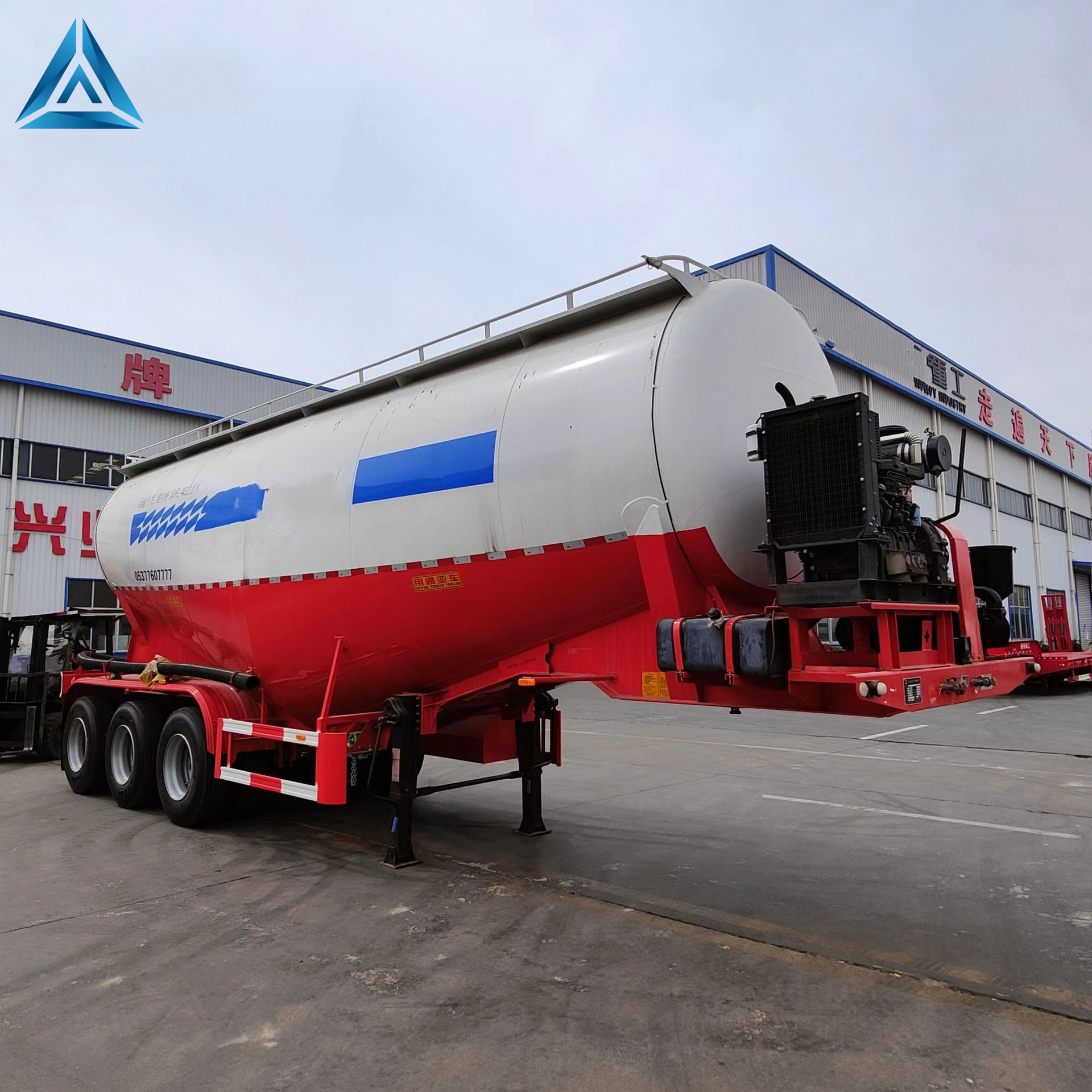 W Shape 60CBM Bulk Cement Tanker