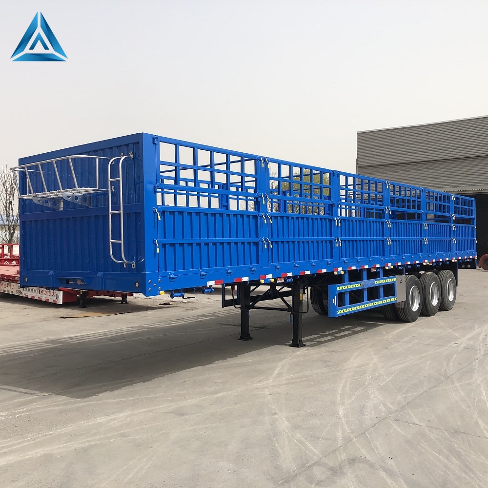 Fence Semi Trailer 60 Tons Cargo Transport Trailers