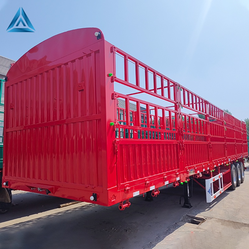 Fence Semi Trailer 60 Tons Cargo Transport Trailers
