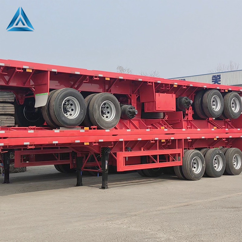 Heavy Truck 3 4 5 Axles Container Flatbed Trailer