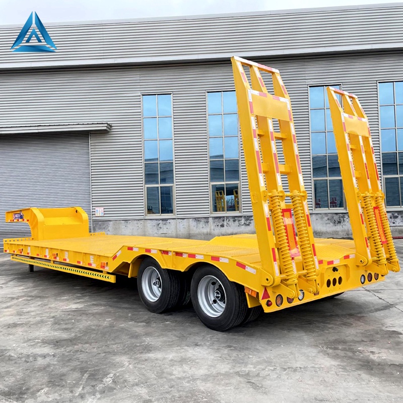 2 Axle 50 Ton Low Bed Semi Trailer