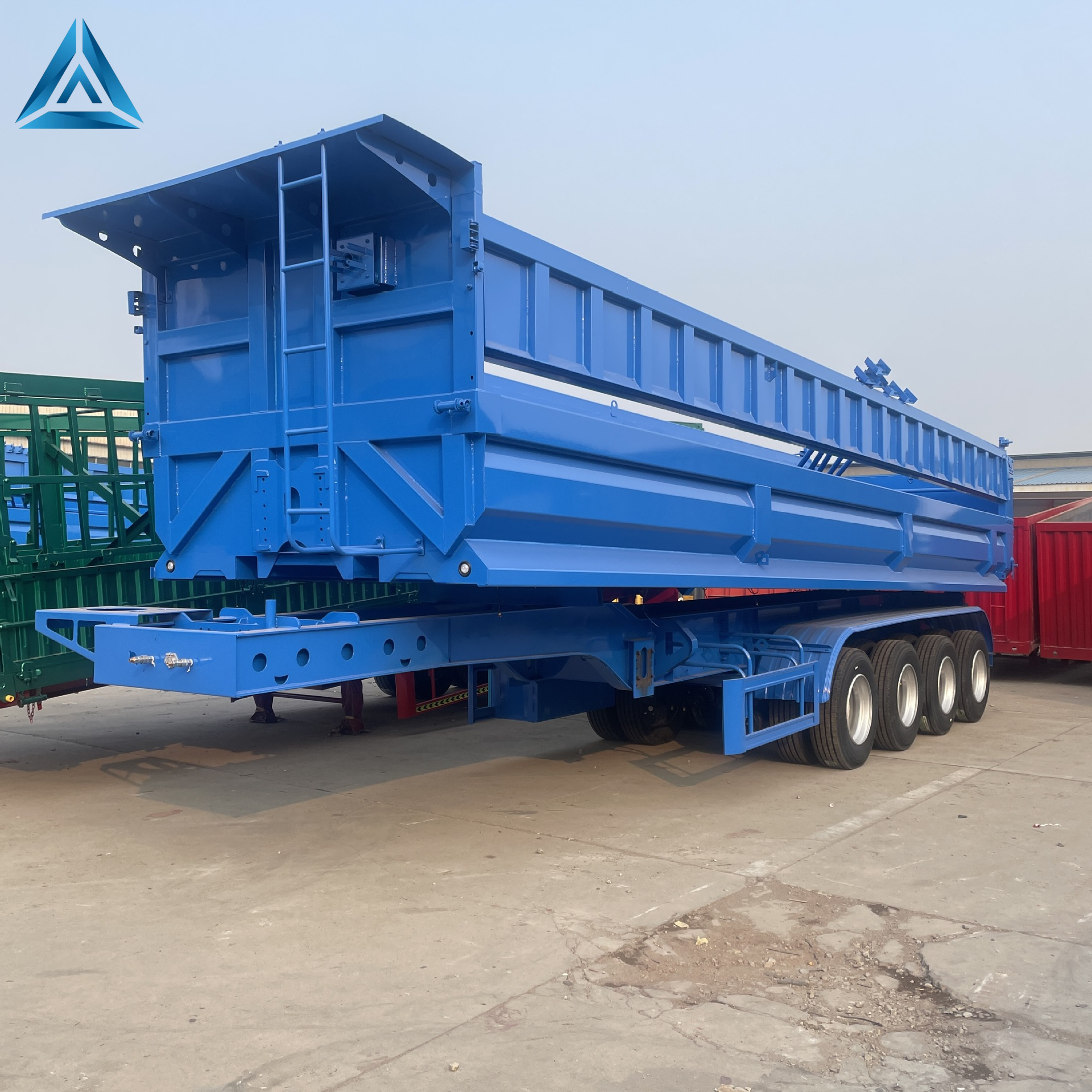 3 Axles 80 Tons U Shape Tipper Semi Trailer