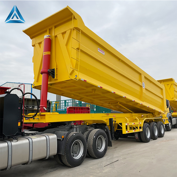 3 Axles 80 Tons U Shape Tipper Semi Trailer