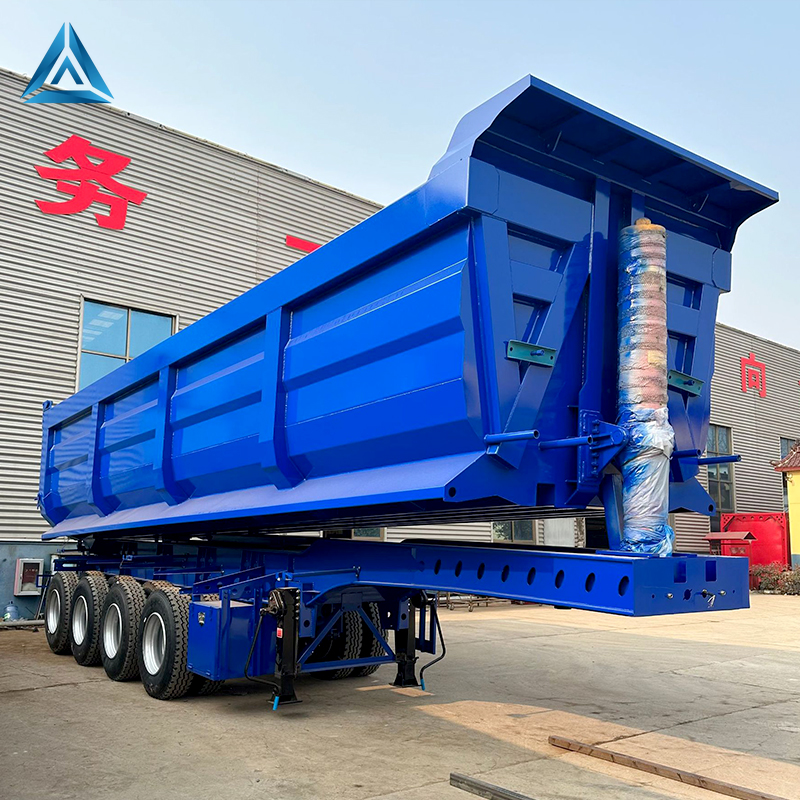 3 Axles 80 Tons U Shape Tipper Semi Trailer