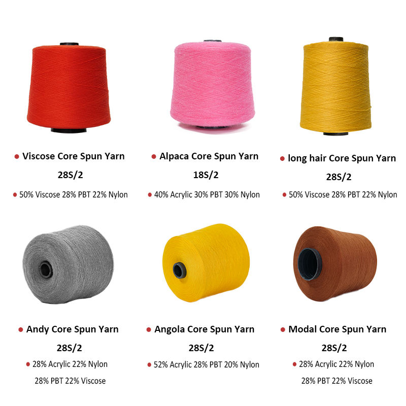 Low cost wholesale 48nm/2 yarn Hilo 52% acrylic 28% polyester 20% nylon blended yarn sweater knitting core blended yarn