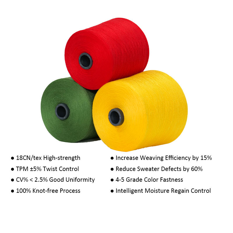 Wholesale Core Knitted Adhesive Nylon Yarn 50% Adhesive 28% PBT 22% Nylon Blended Yarn Weaving Sewing