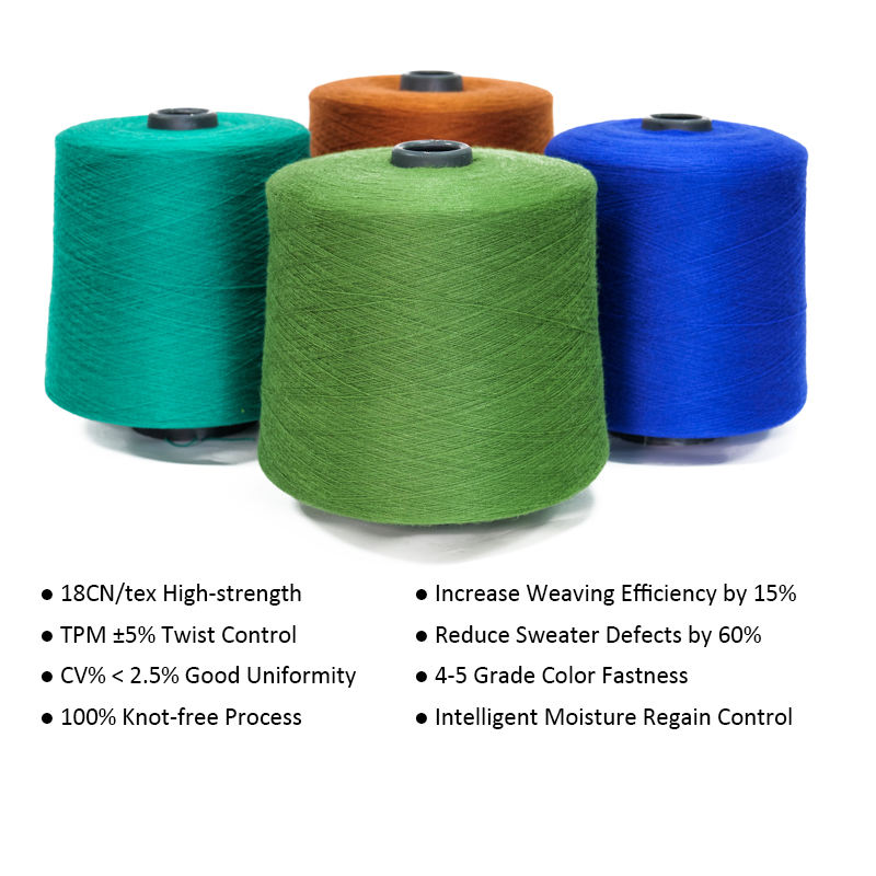Manufacturer sells high elasticity blended 28S 48NM/2 28 acrylic 22 nylon (1.5D) 28 PBT 22 adhesive Modal core spun yarn