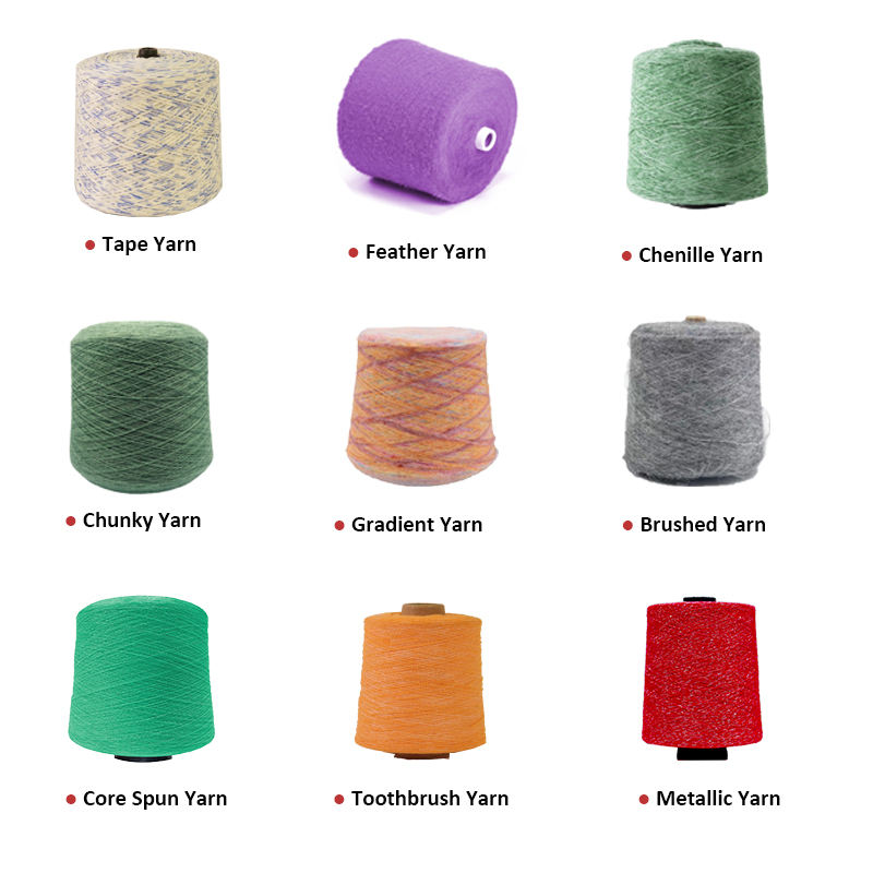 Blended viscose nylon yarn 24S 28S 30s dyeing and sewing crochet knitting machine No. 7 weaving