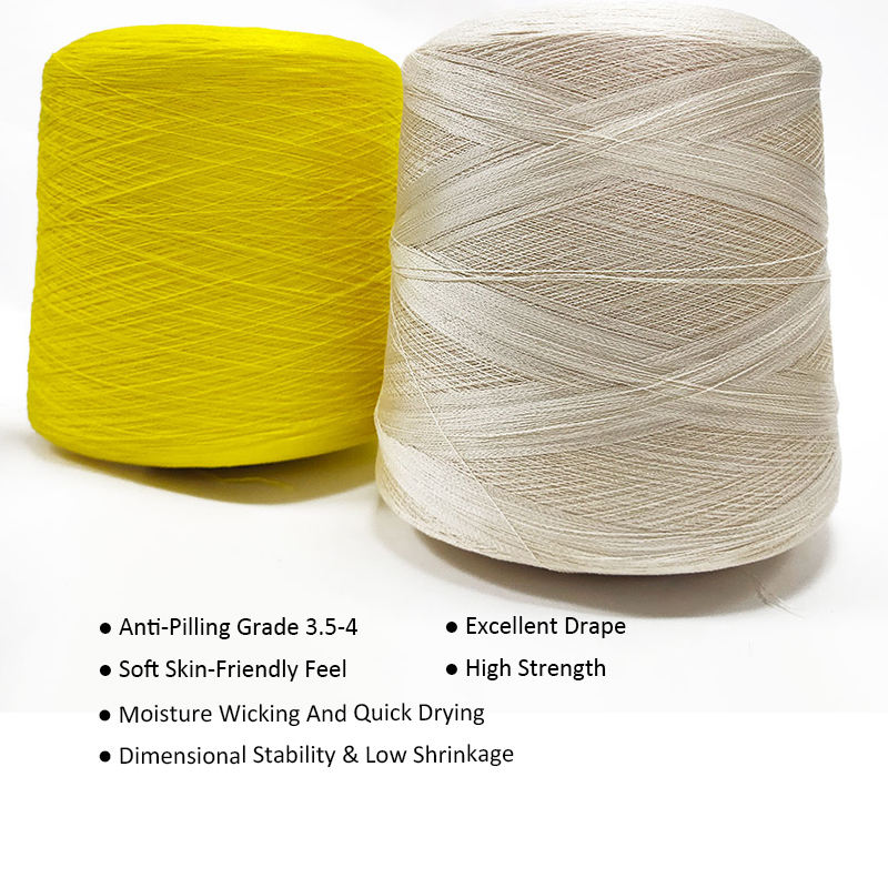 High toughness soft cooled blended adhesive polyamide yarn, used for sewing and weaving dyed nylon air textured yarn