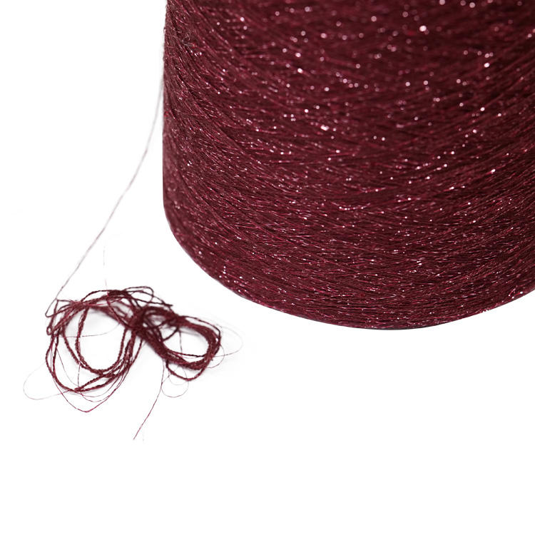 Customized 28S 48NM viscose polyester nylon blended multi-color fancy yarn with sparkling sequin yarn for crochet knitting