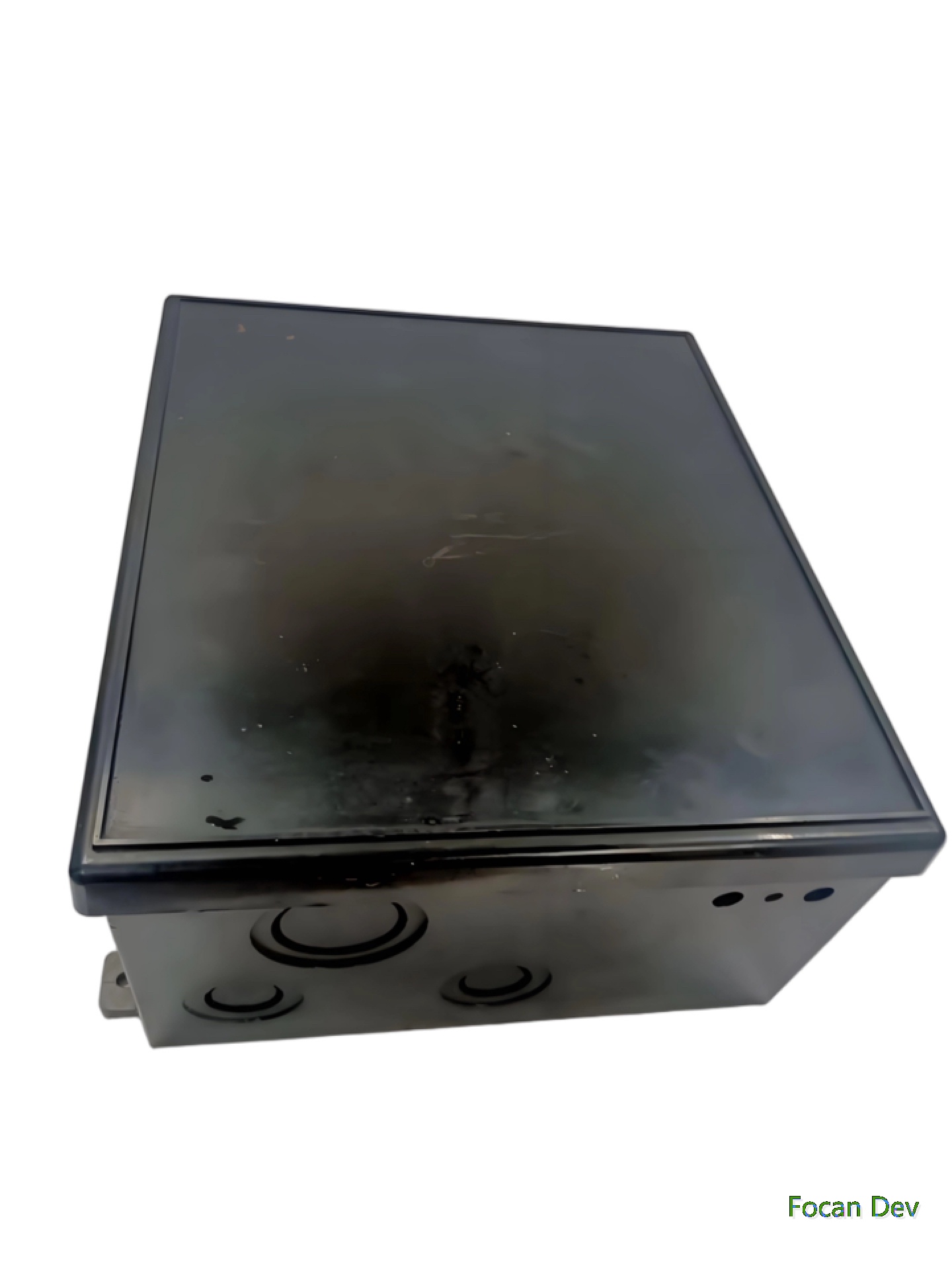 Battery box with material ABS GF20 black reserved hole position