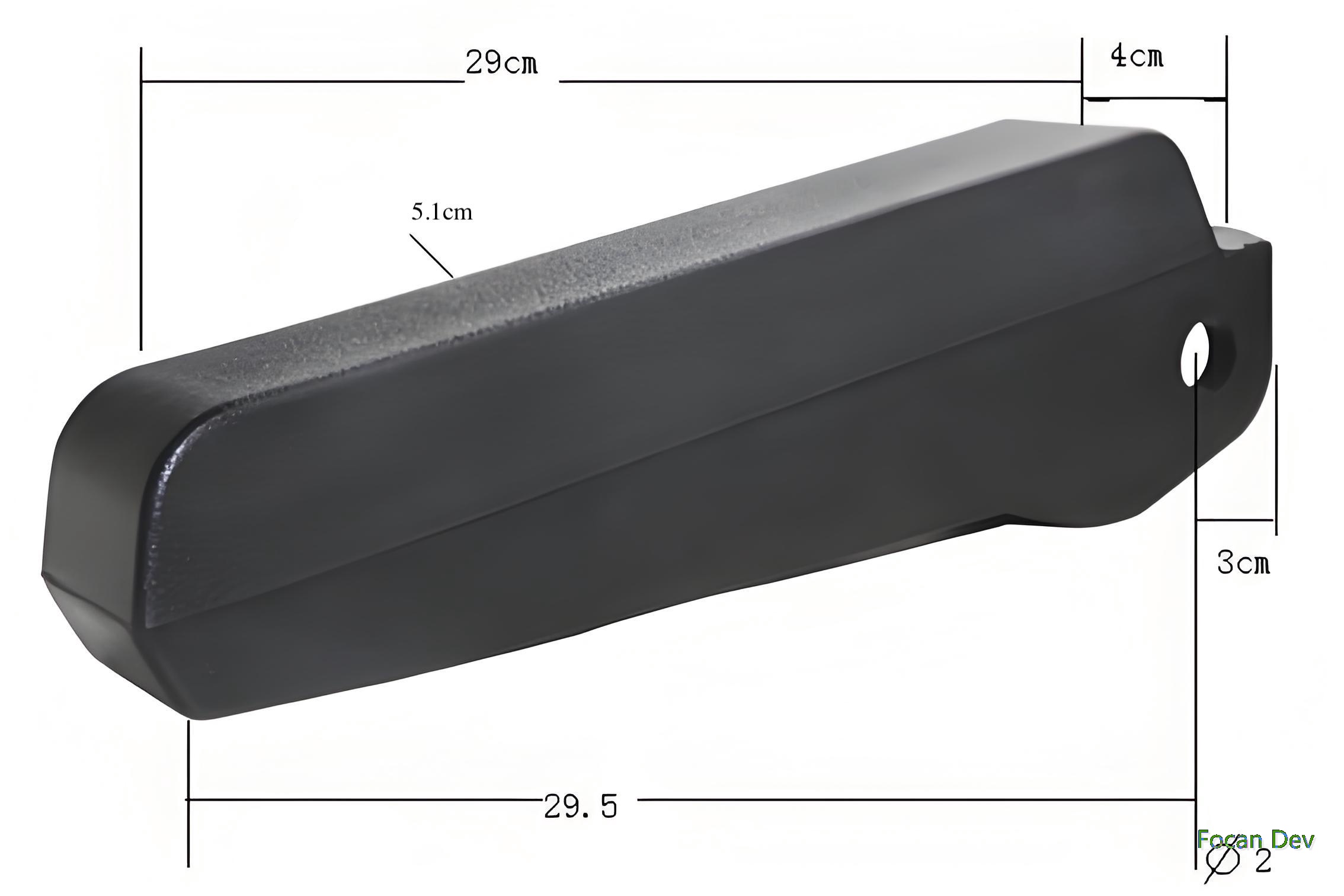 chair handrail of furniture black PU foam Polyurethane Length 29cm