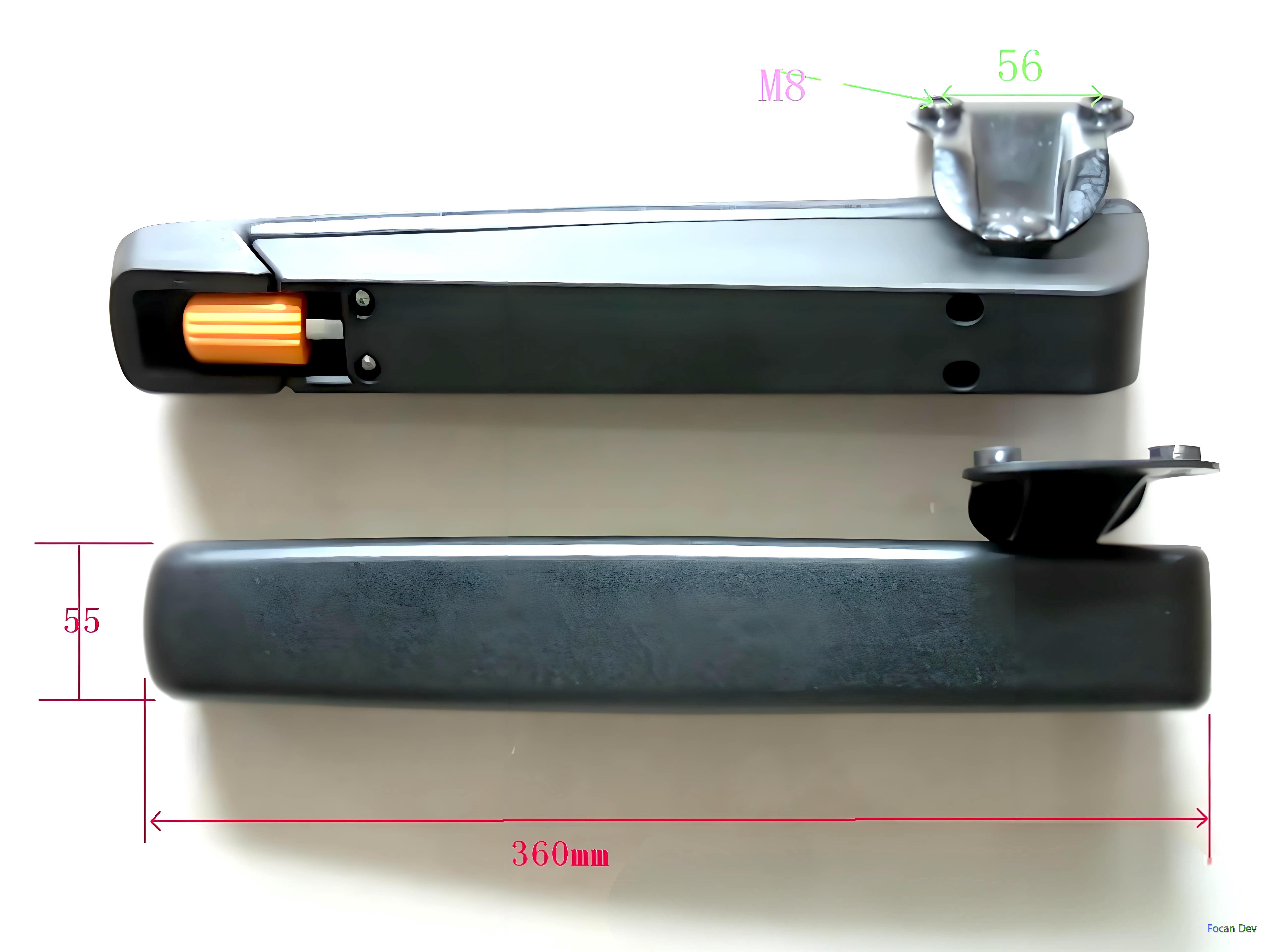 chair armrest of furniture black PU foam Polyurethane 36 cm length