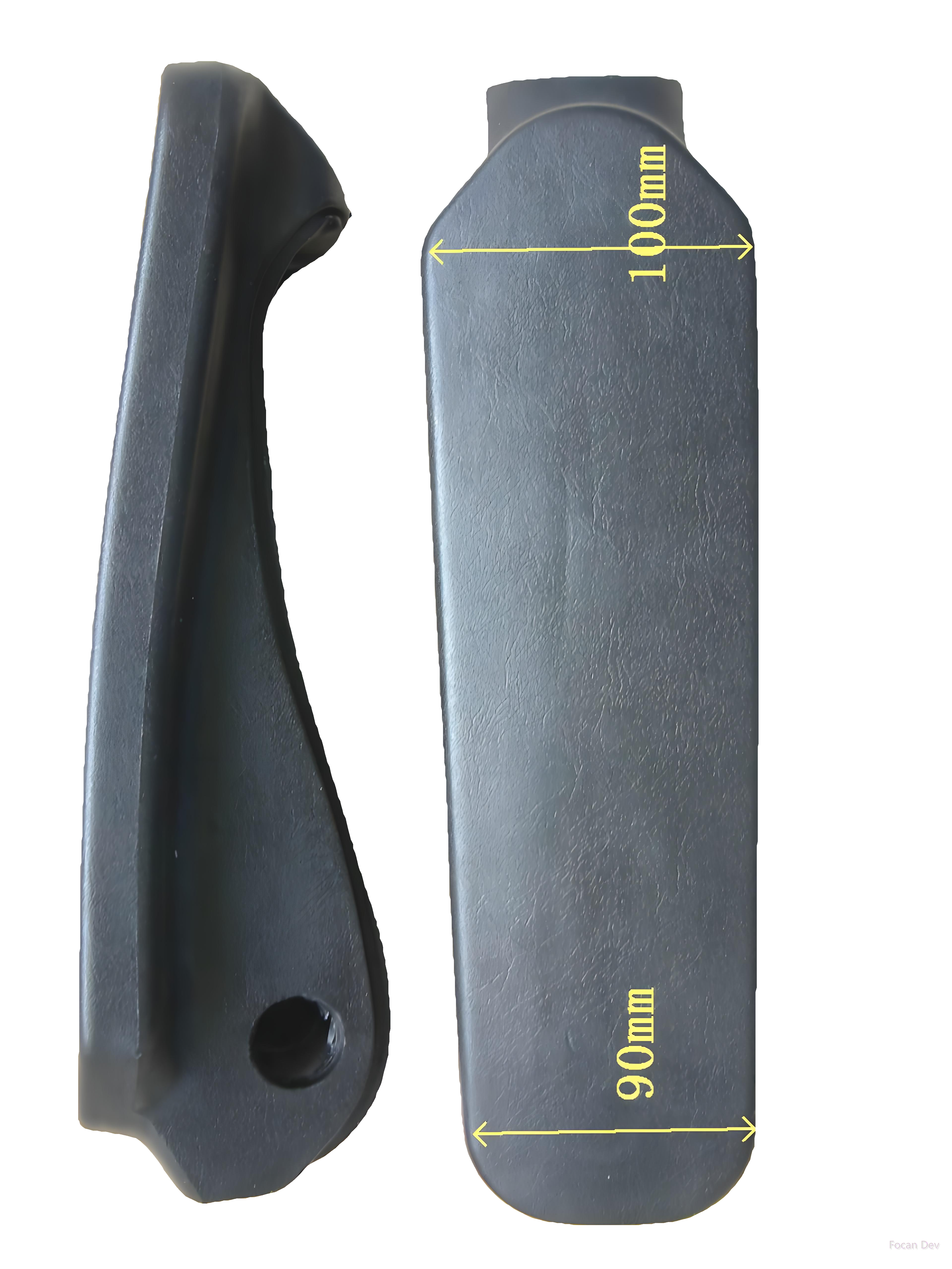 seat armrest of engineer driving cabin width 10cm black PU foam Polyurethane 