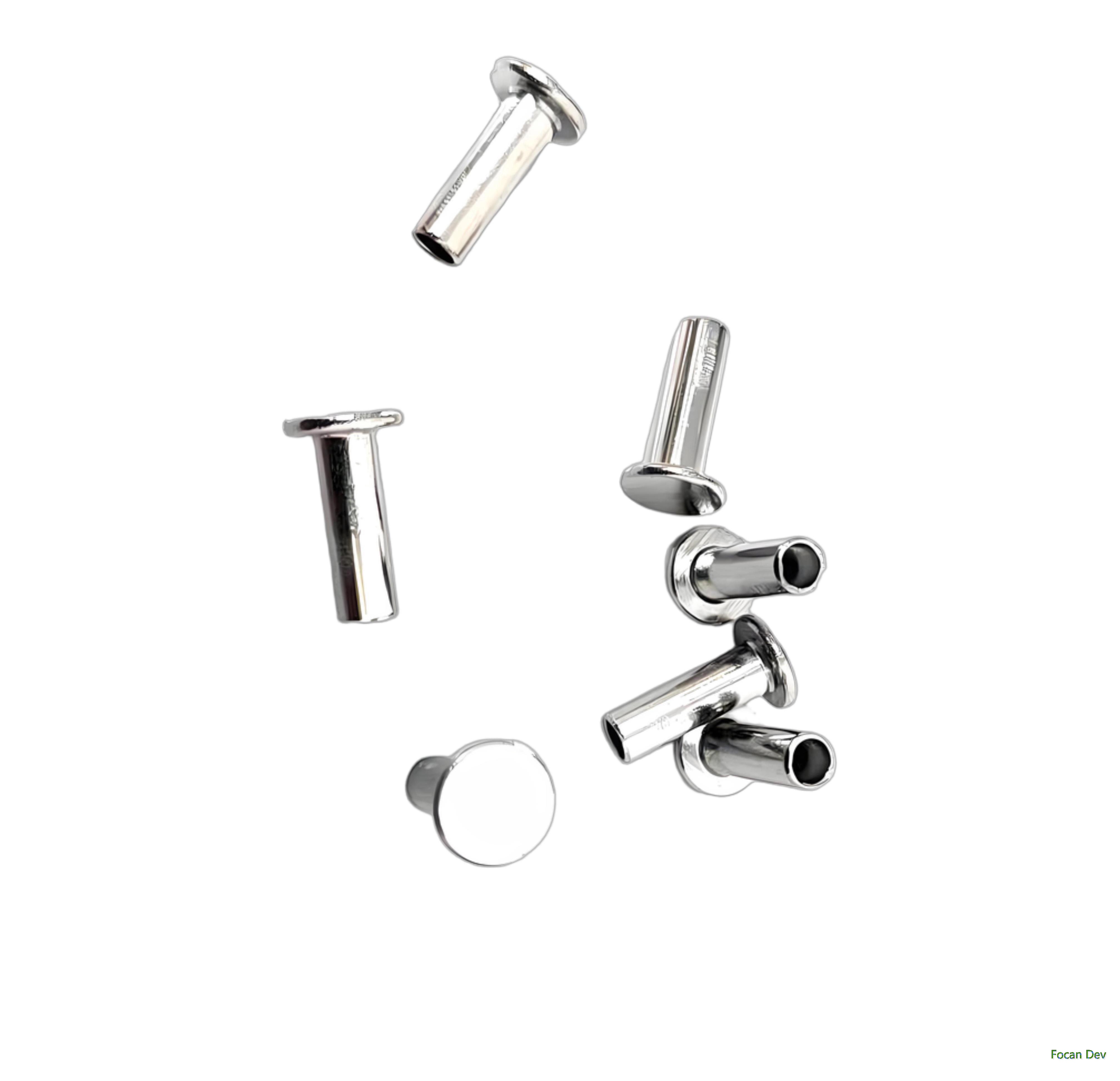 Flat head semi-tubular rivet stainless steel 304  length 12mm