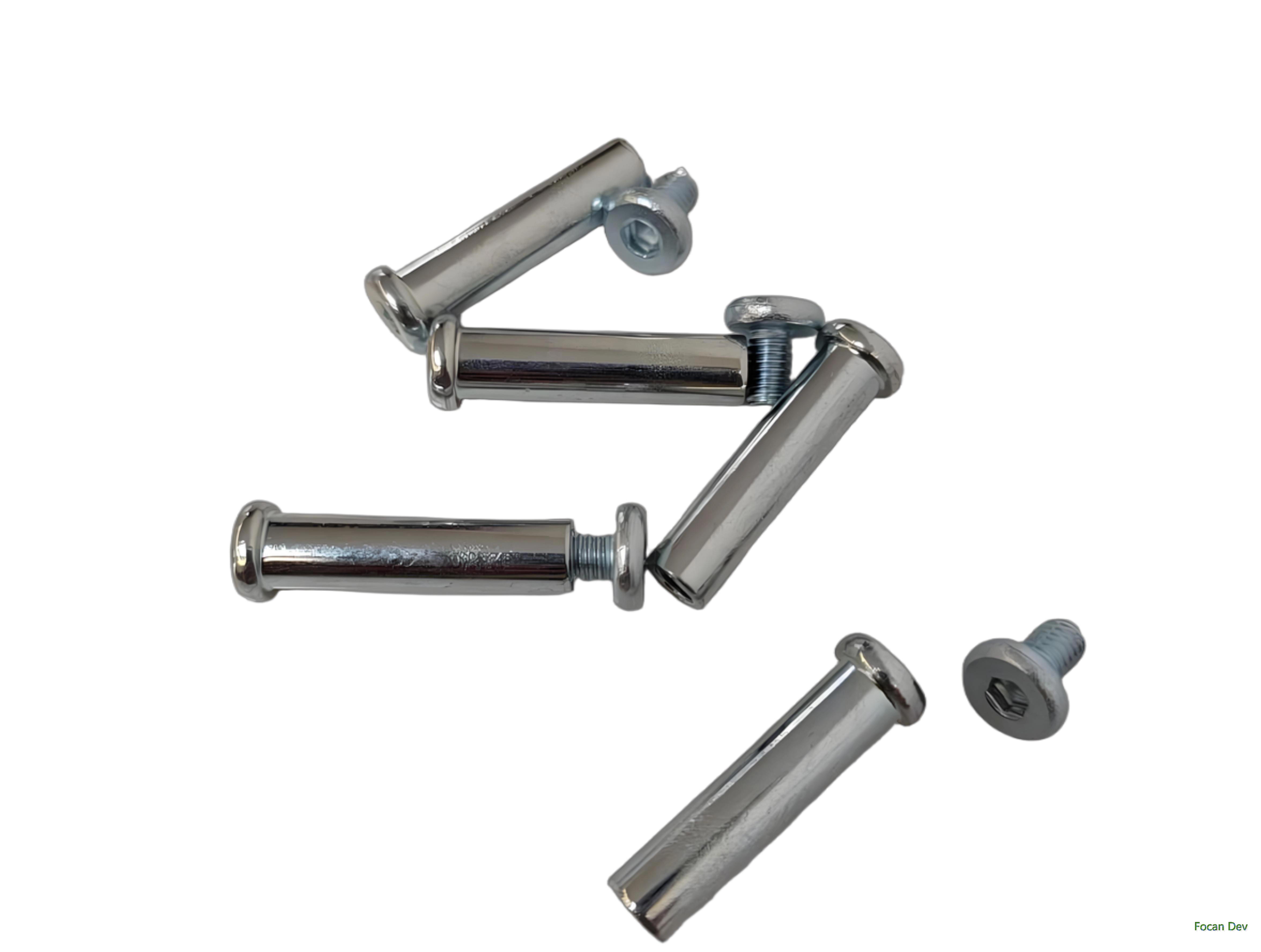 Hexagonal countersunk head carbon steel blue-white zinc interlocking master-slave rivets length 23.8 mm