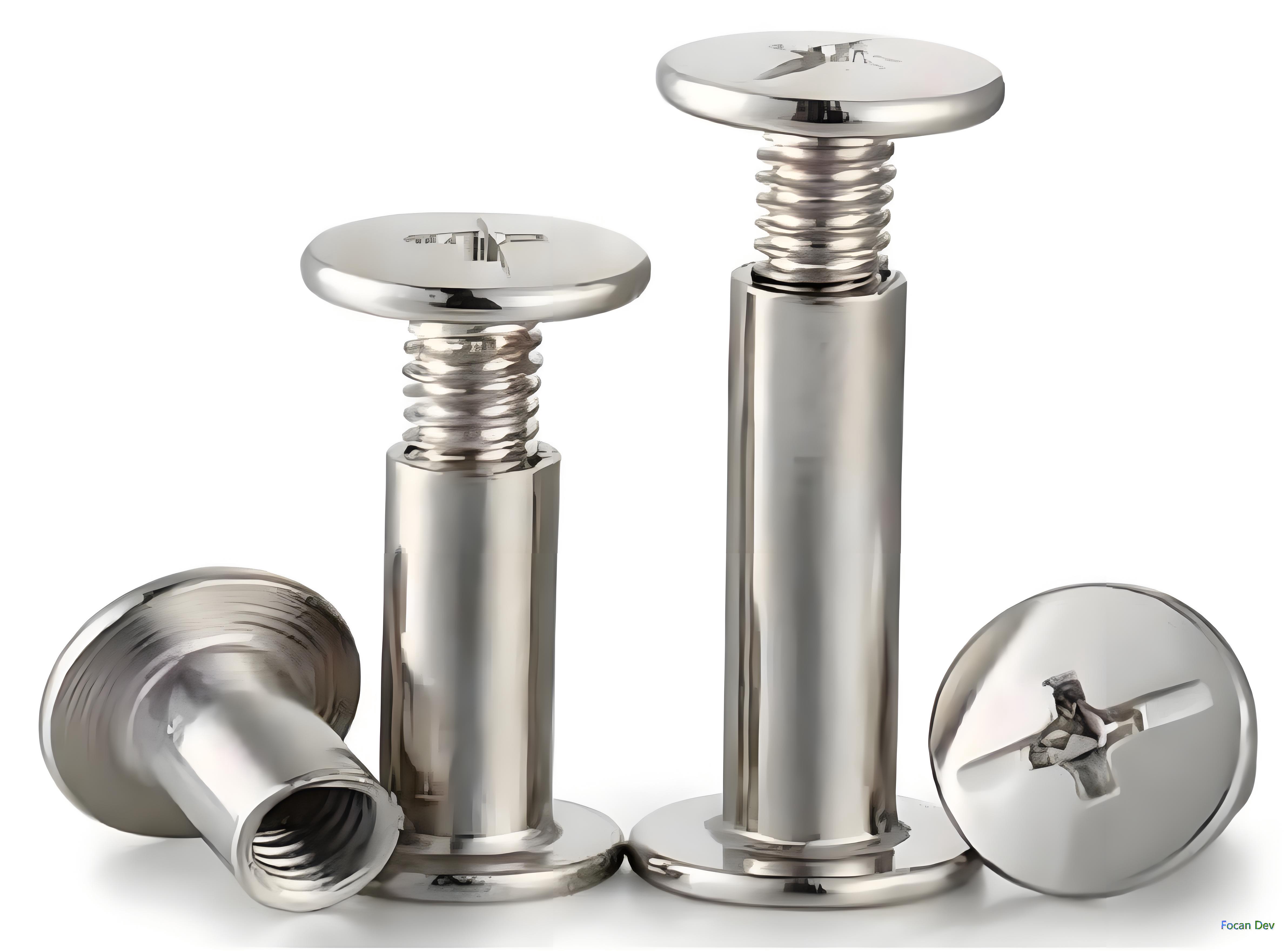 Interlocking male and female rivets, made of aluminum, copper, stainless steel 316 material cross flat head hexagonal countersunk head