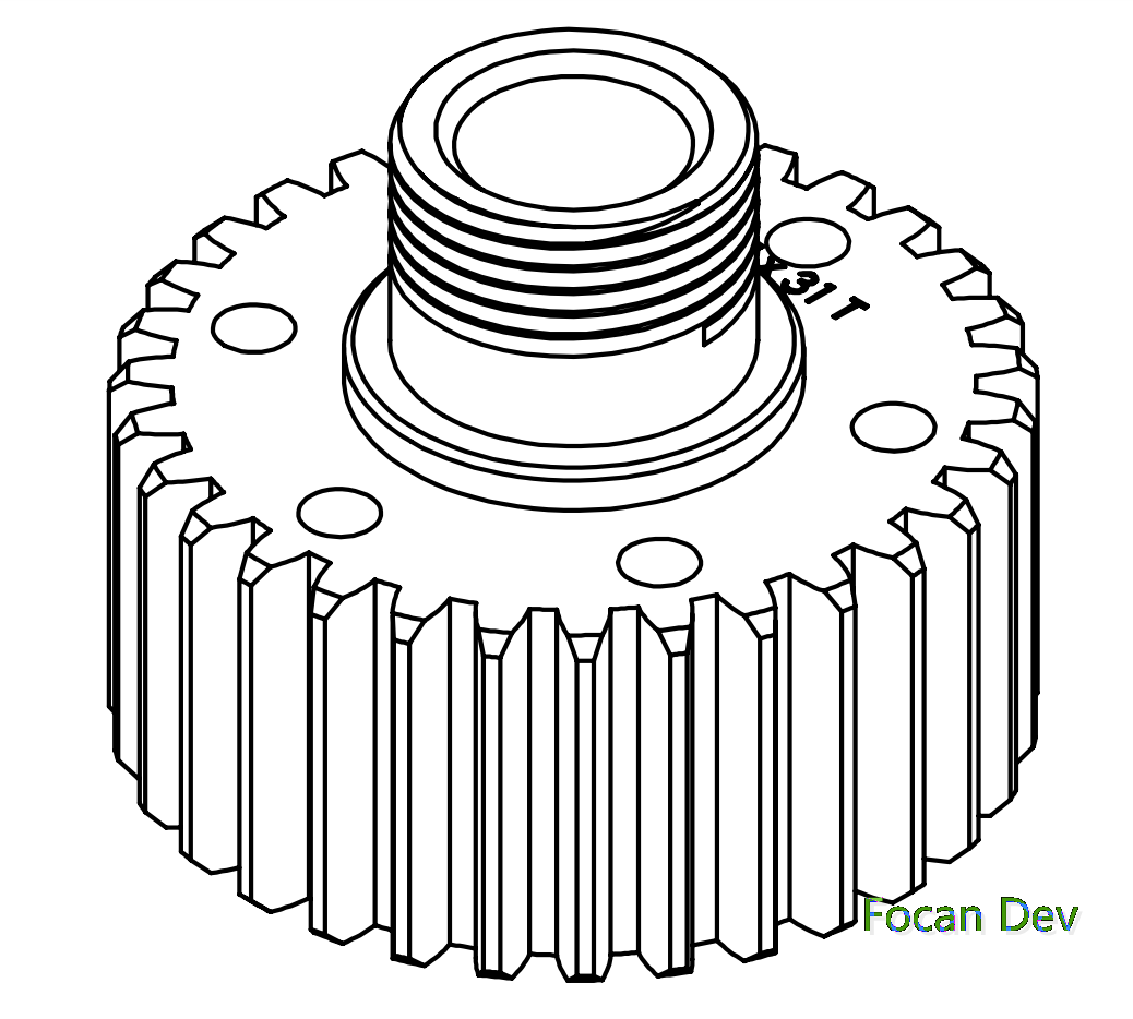 Ratchet Housing Gear material S45C 