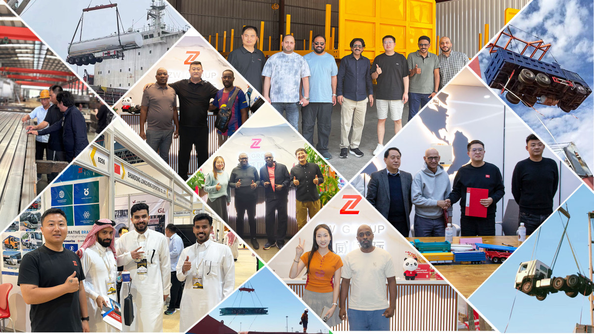 International customer visit and heavy-duty truck shipment for export