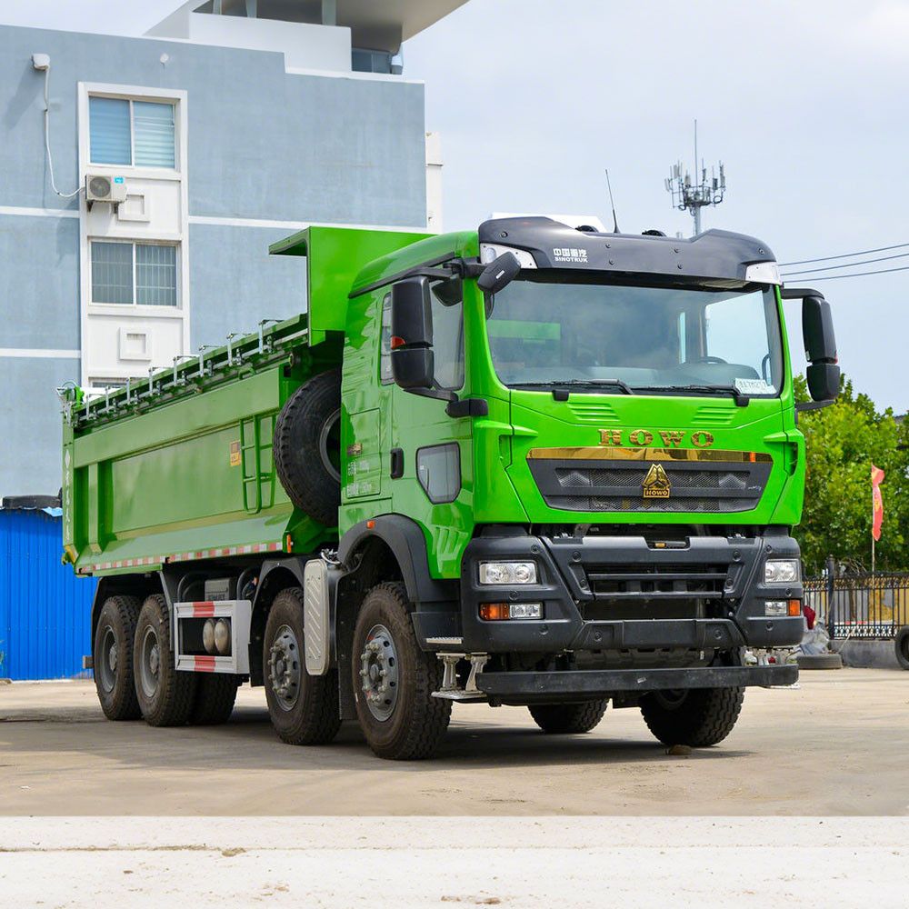 HOWO TX 440HP 8x4 dump truck front three quarter view