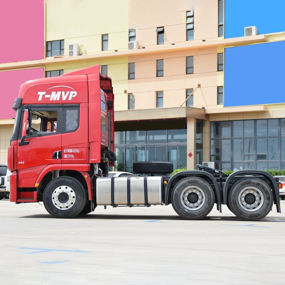 Shacman X5000 6x4 heavy duty tractor truck side view showing long haul tractor configuration and dual rear axles