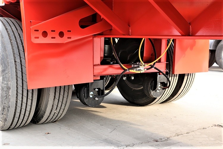 3 axle flatbed semi truck trailer axle and mechanical suspension for stable cargo transpor