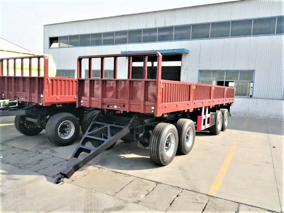 heavy duty drawbar dump trailer