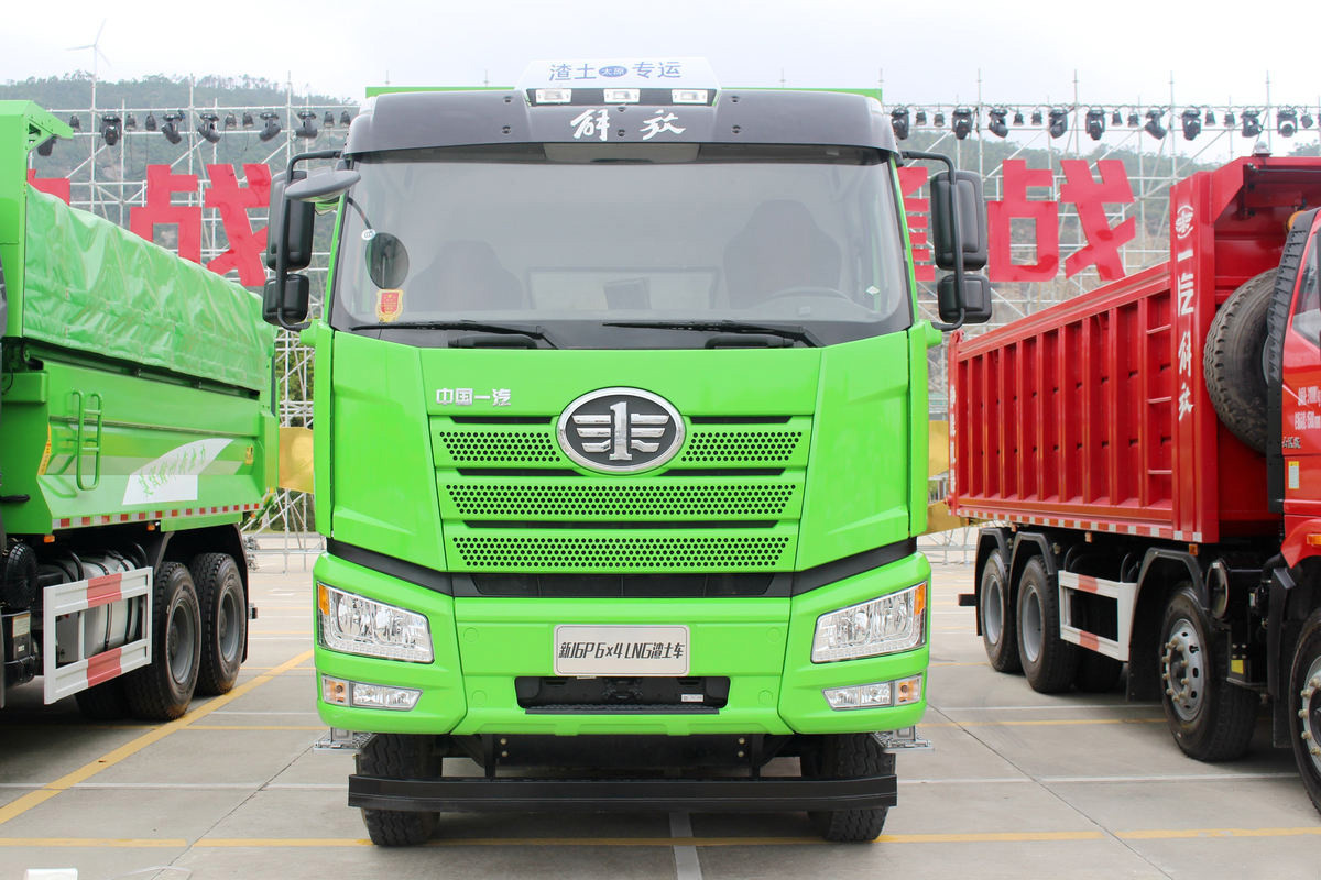 FAW J6P 6×4 430HP dump truck front view showing modern cabin design and reinforced heavy duty chassis