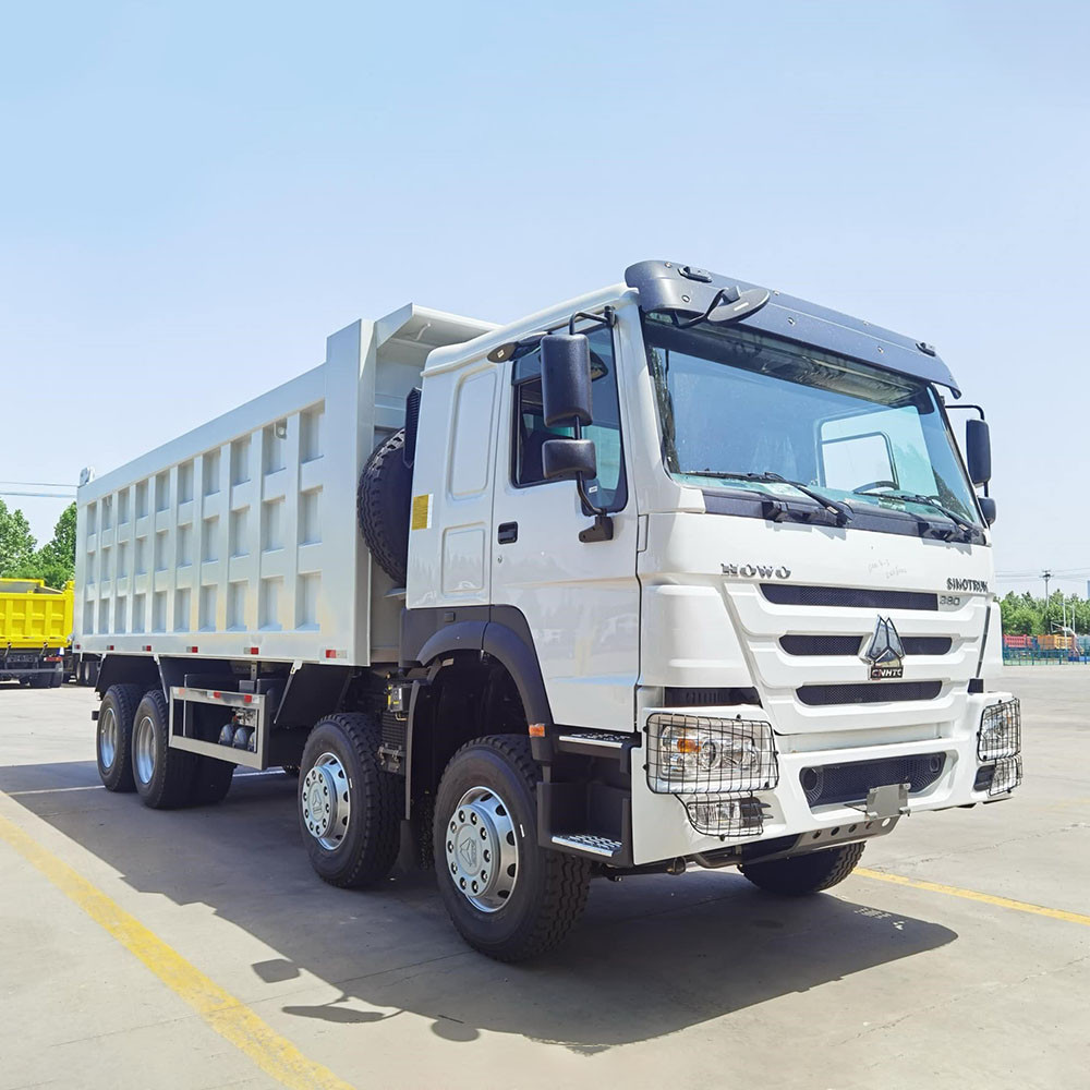 HOWO 380HP 8x4 dump truck front three quarter view