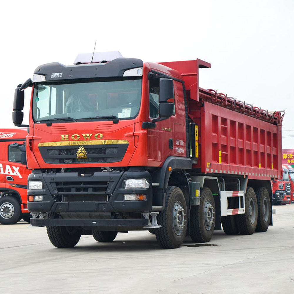 HOWO TX 430HP 8x4 dump truck front three quarter view