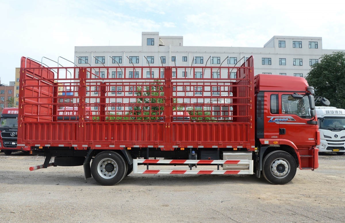 Shacman L5000 4x2 heavy duty cargo truck side view showing 4x2 axle configuration and cargo bed