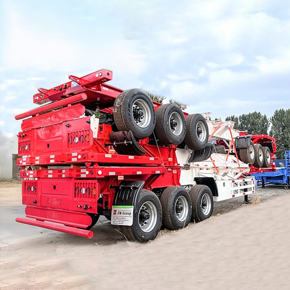 3 essieux 40FT remorque squelette conteneur