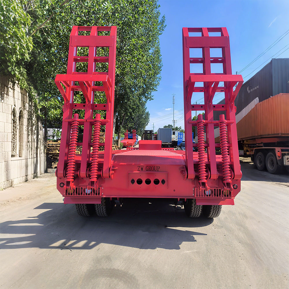 4 Essieux 80 Tonnes Semi-Remorque Plateforme Basse