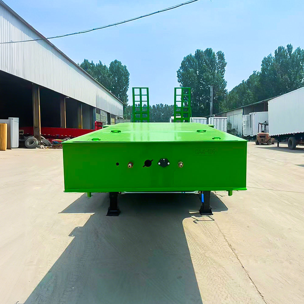 Remorque basculante à 3 essieux pour transport de machines