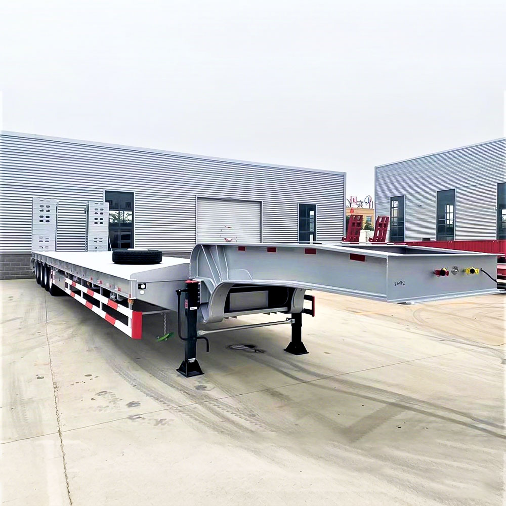 4 Essieux Semi-Remorque Plateforme Basse