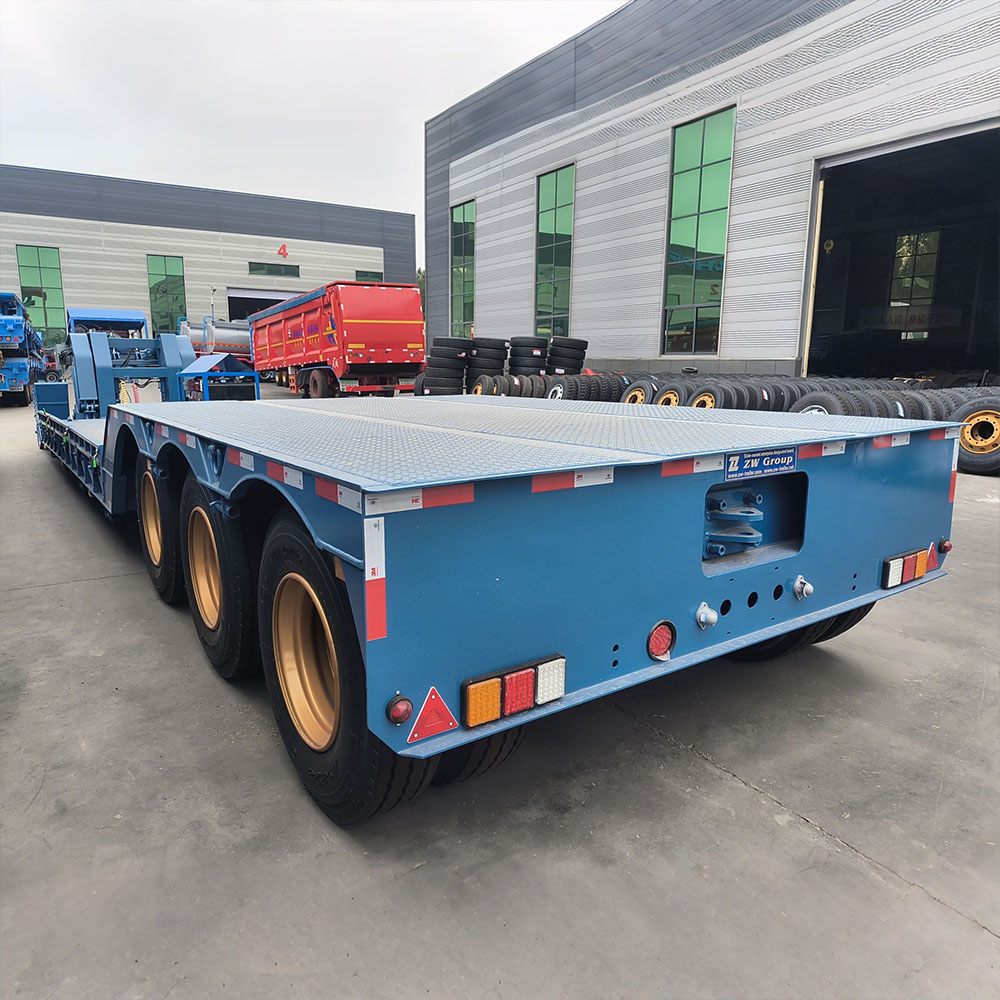 60 Tonnes 3 Essieux RGN Semi-Remorque Lowboy