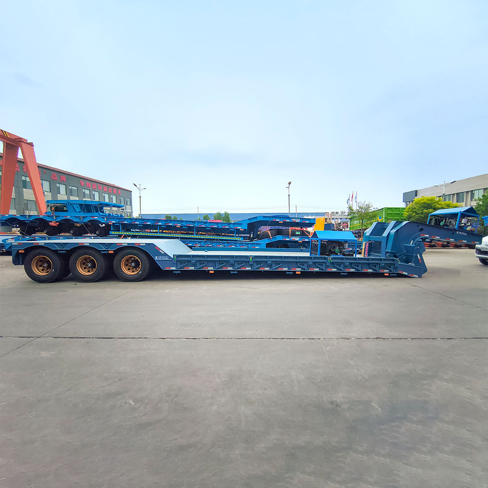 60 Tonnes 3 Essieux RGN Semi-Remorque Lowboy
