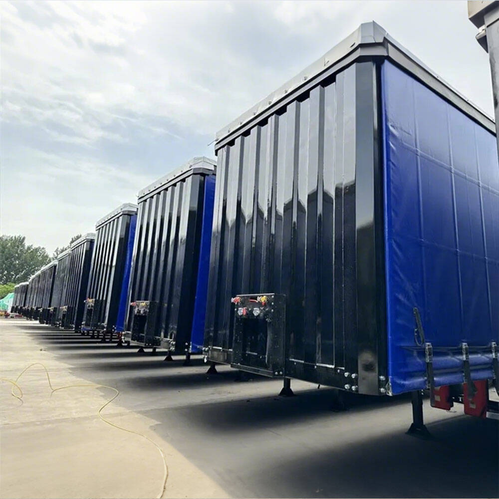 3 axle curtain side semi trailer