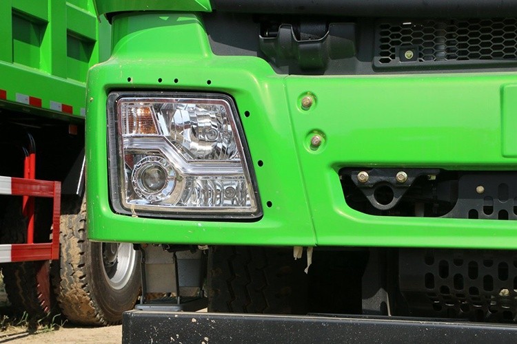 truck front and rear light detail showing LED headlights and taillights for safe long-distance transport