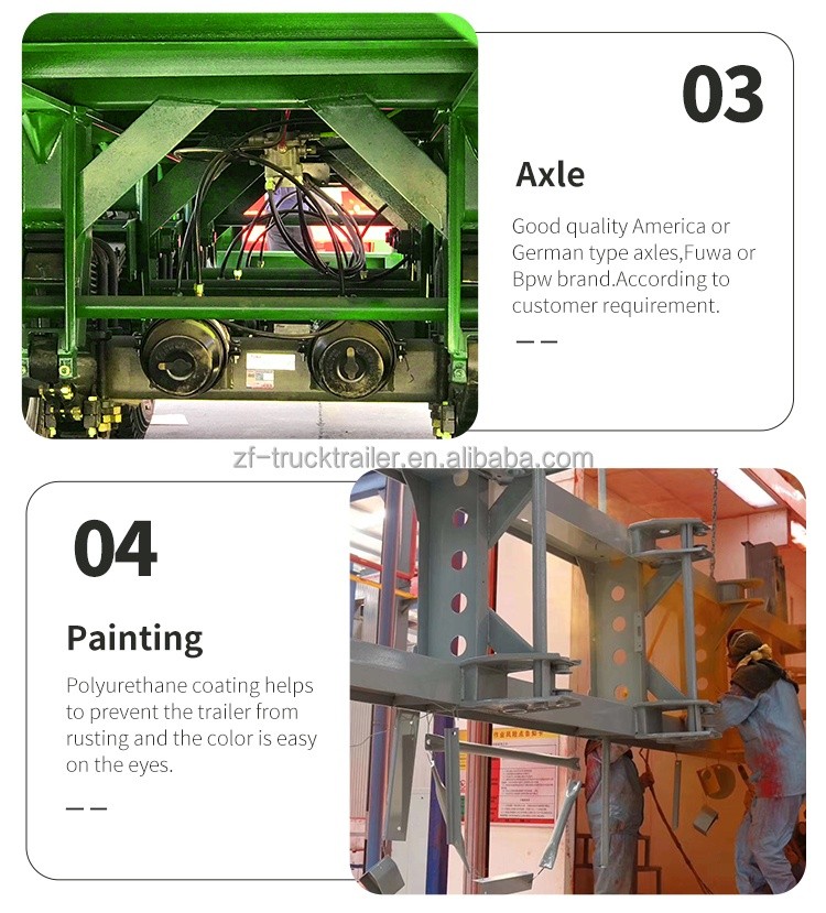 3 axle 60 ton lowbed semi trailer